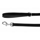 Ace Comfy Matching Leather Lead with PADDED Leather Handle ~ length 44" :: BLACK ::